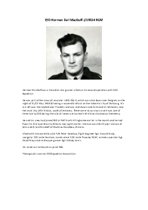 A preview of a PDF biography for MacDuff, Herman Earl
